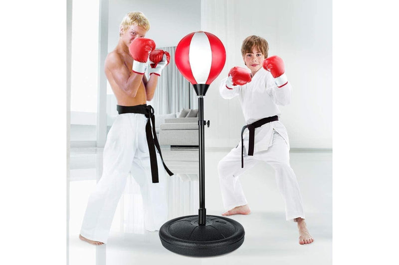 Age 5-8 Boys Boxing Bag Set with Gloves - Adjustable & Fun Toy for Xmas/Birthday