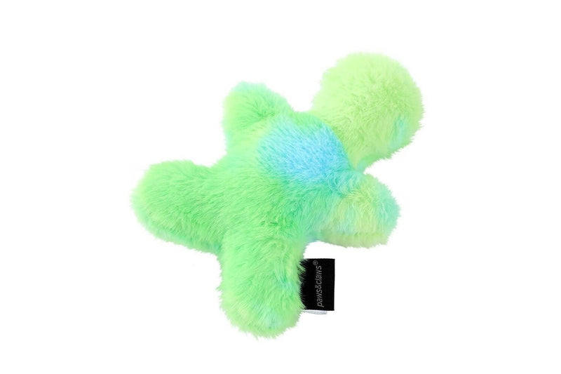 4x Paws & Claws 17cm Tie Dye Plush Man Bone Dog Play Fun Toy w Squeaker Assort