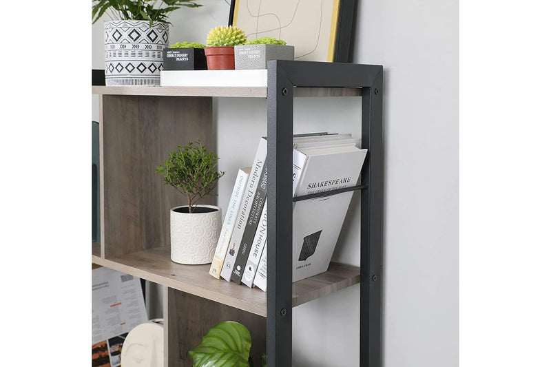 Vasagle : 4 Tiers Home Office Book Shelf - Greige and Black