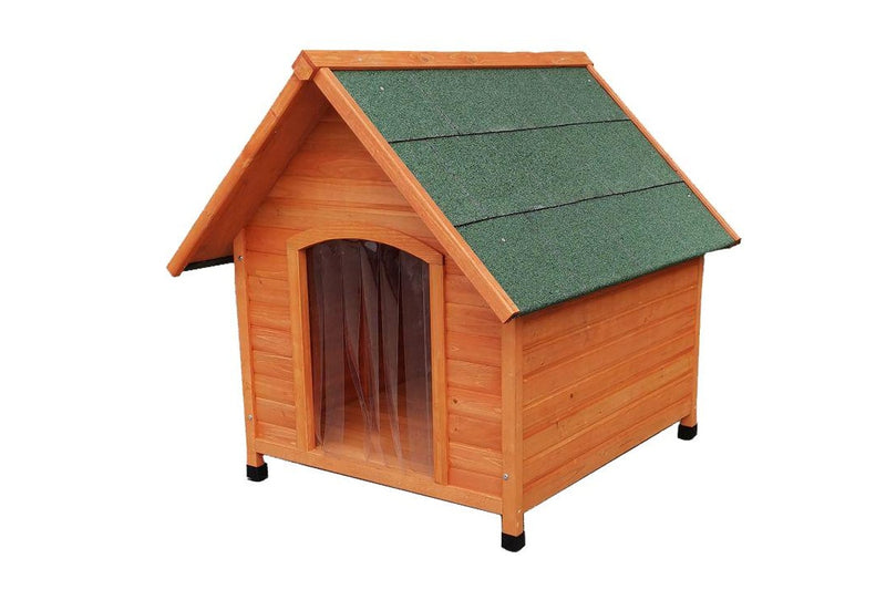 Solid Wood Outdoor Dog House With Asphalt Roof - Extra Large