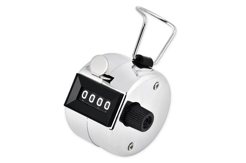 Clicker Counter, Metal Hand Tally Counter Clicker with 4 Digit Display, Pitch Counter for Golf Stroke/Lap/Row/Sports