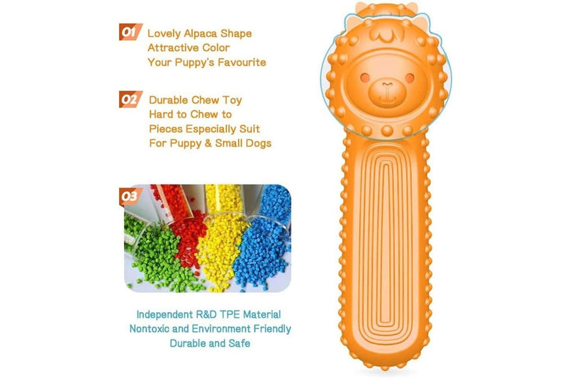 Non-toxic Rubber Teeth Cleaning Alpaca Shaped Chew Stick Toy For Medium Small Dog