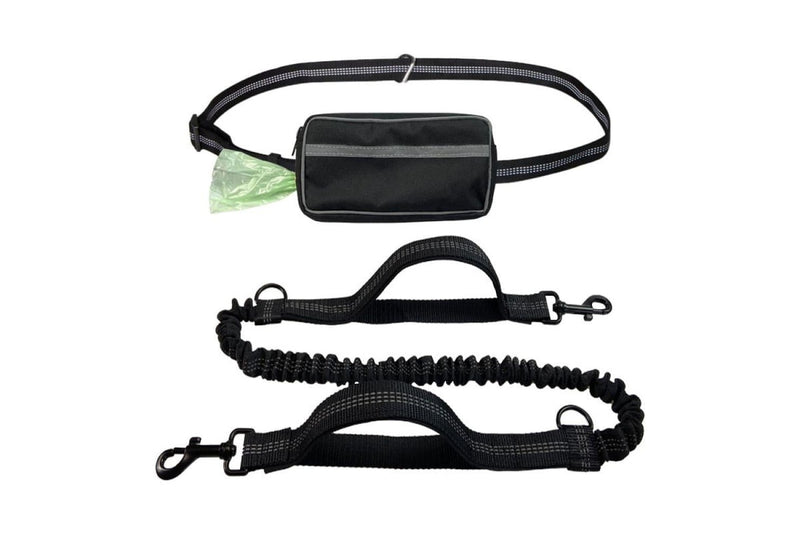 Elasticity Hand Free Dog Leash With Bag