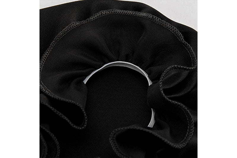 Soft Breathable 100% Mulberry Silk Sleep Night Cap Good for Your Hair Care - Black