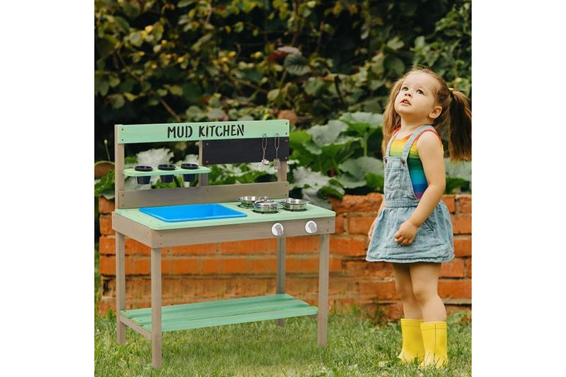 Kids Wooden Mud Play Kitchen