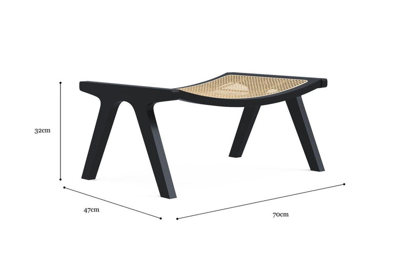 Brosa: Atlas Footstool - Black Oak