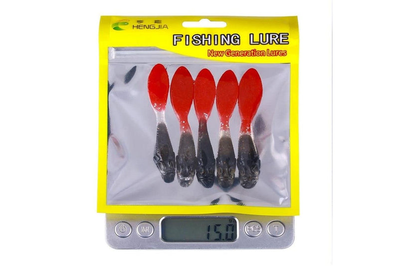 5 Piece 7cm Soft Fishing Lure Pack Dual Colour