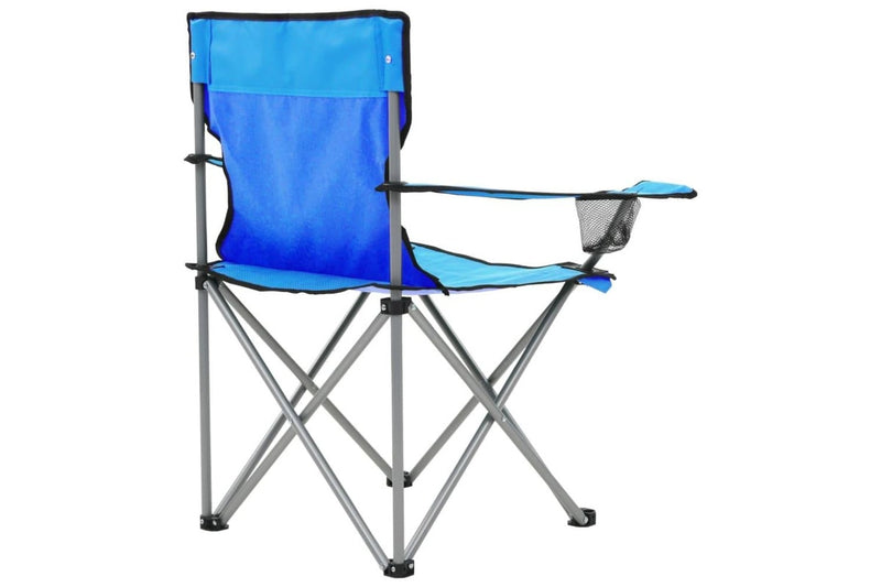 Camping Table And Chair Set 3 Pieces Blue Aatnl