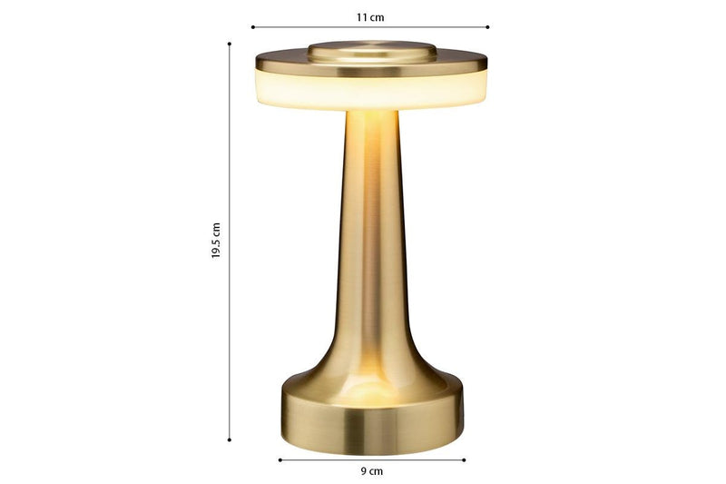 LUMIRO Portable LED Table Lamp with Touch Sensor - Gold