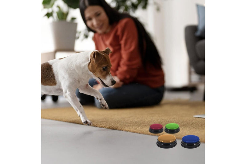 4pc Tech4Pets Interactive Pet Communication Recordable Talking Speak Buttons