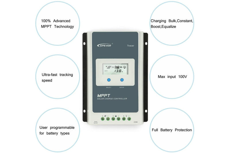 Mppt Solar Controller Charge 40A