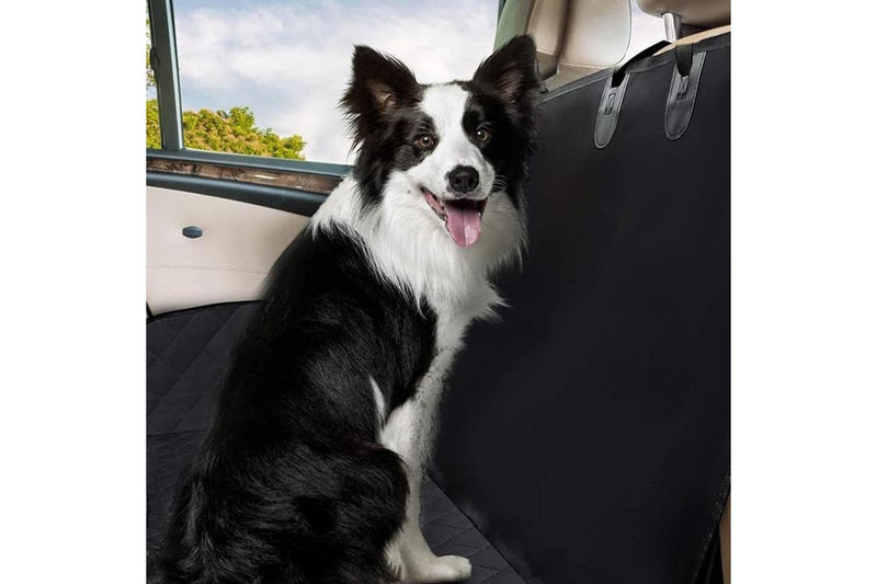 PETSWOL Dog Car Back Seat Cover - Black