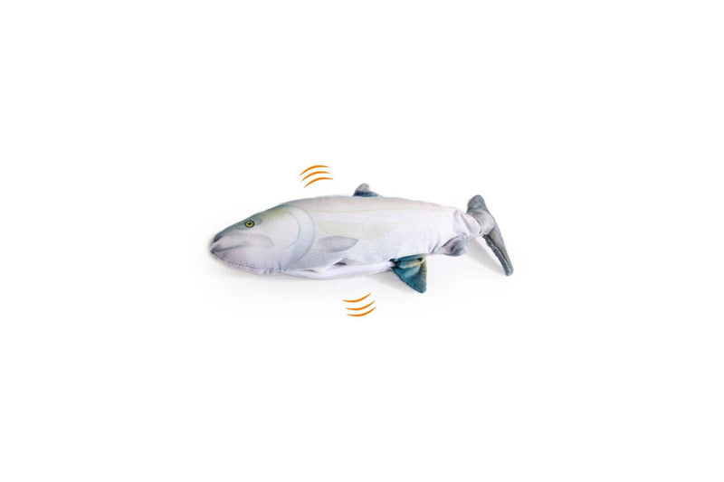 Jittering Sardine Cat Toy Flopping Dancing Fish + Catnip Silvervine Electric USB