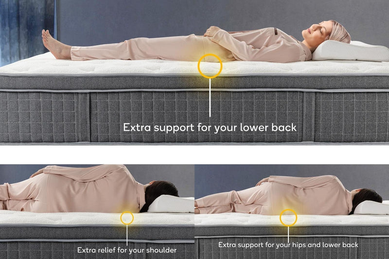 Ergolux: 34cm Pocket Spring Gel Memory Foam Mattress - King Single