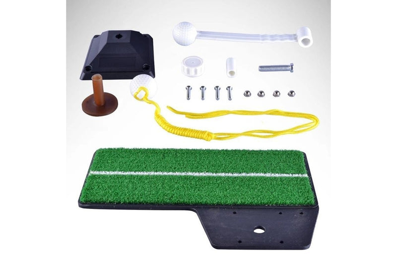 Golf 66 Grass Putting Mat Push Rod Trainer - Size 48X23Cm Black