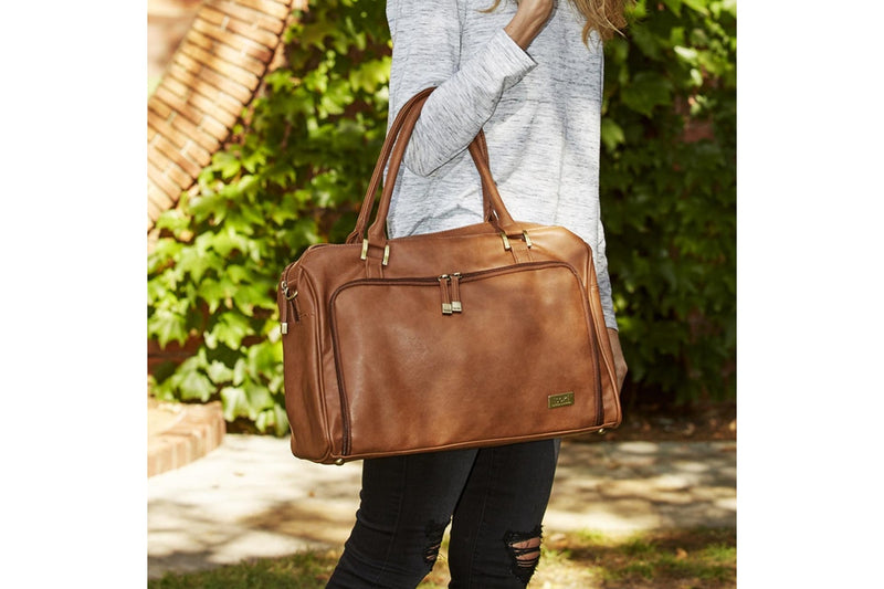 Isoki: Double Zip Satchel - Redwood Chestnut