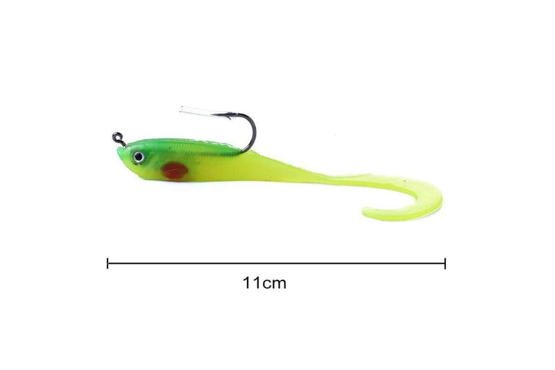 5 Piece 11cm/16g Soft Fish Lure Set For Sea Bass Fishing