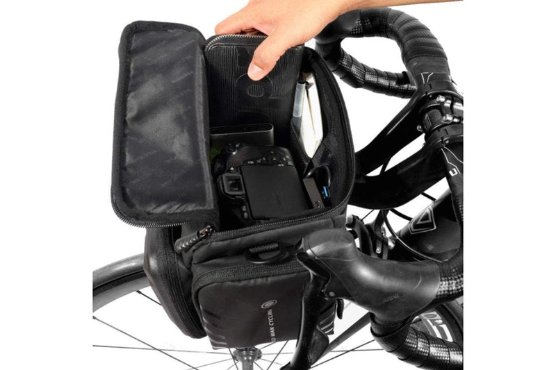 4L Rainproof Bike Handlebar Storage Bag with Touch Screen Strap Use for MTB