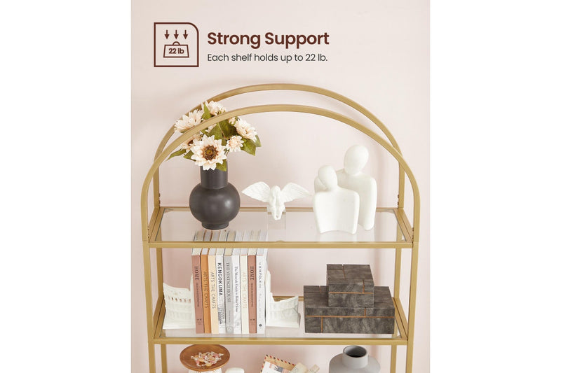 Vasagle 5-Tier Arch Glass Storage Shelf