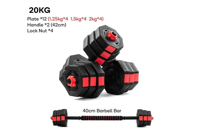 Ape Style Adjustable Dumbbell & Barbell Set (20kg)