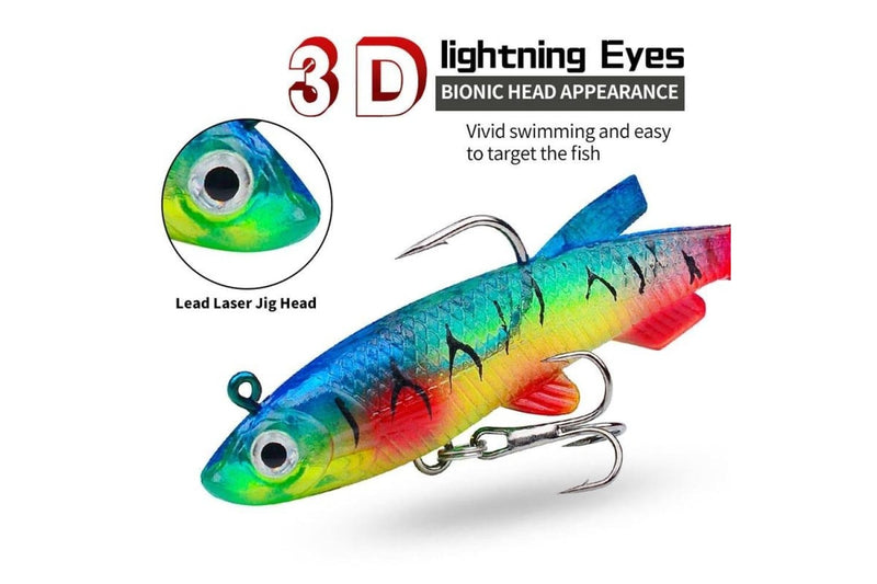 Realistic 7.5cm/13.5g t Tail Soft Lure For Sea Bass Fishing