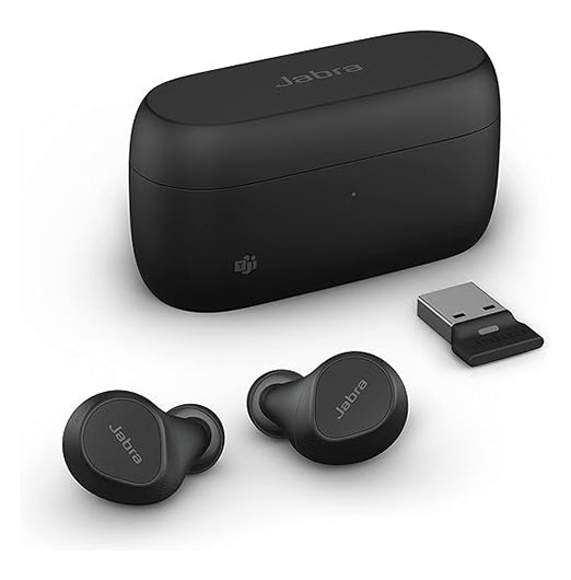 Jabra Evolve2 True Wireless Earbuds - in-Ear Bluetooth Earbuds with Active Noise Cancellation & 4-Mic MultiSensor Voice Technology - Microsoft Teams Certified, Works with All Meeting Apps - Black