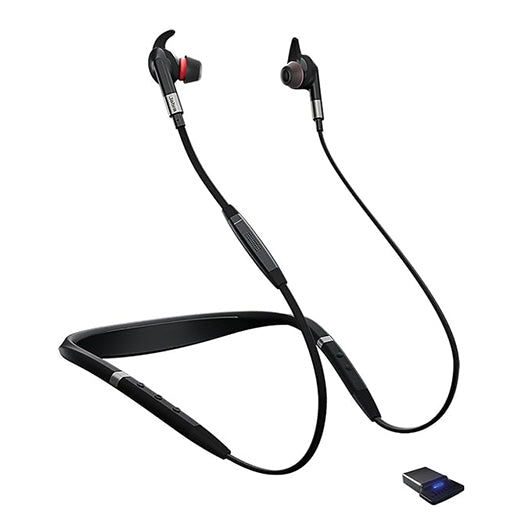 Jabra Evolve 75e MS Teams Bluetooth Wireless in-Ear Earphones with Mic - Noise-Canceling