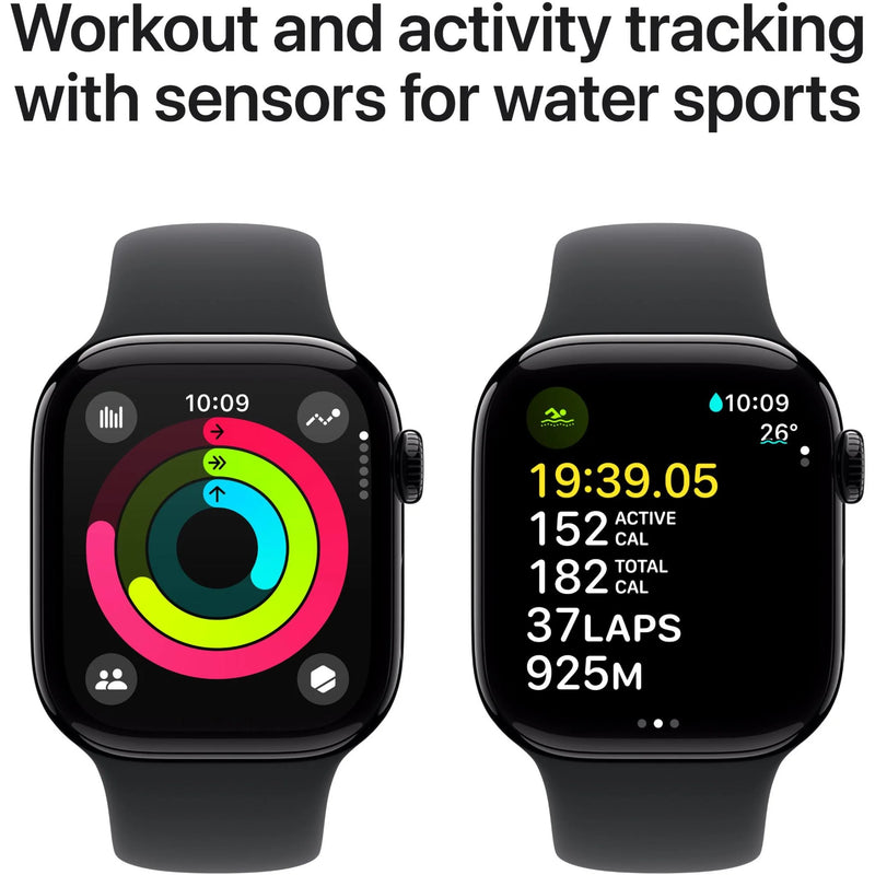 Apple Watch Series 10 GPS 46mm Jet Black Aluminium - Sport Band