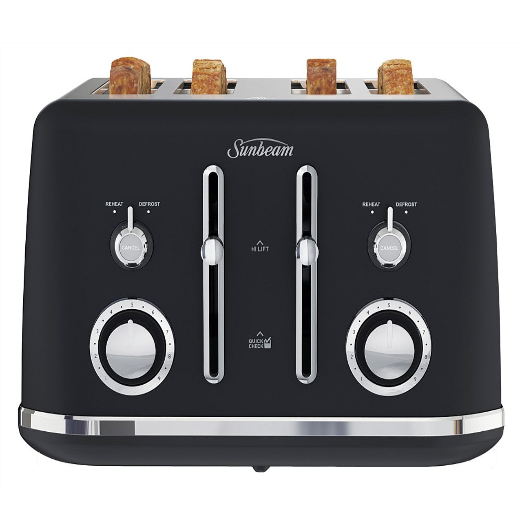 Sunbeam Alinea 4 Slice Toaster Black