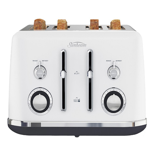 Sunbeam Alinea 4 Slice Toaster White