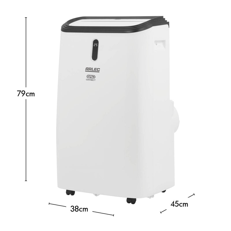 Arlec 4.68KW 16000BTU White Grid Connect Smart WiFi Portable Air Conditioner