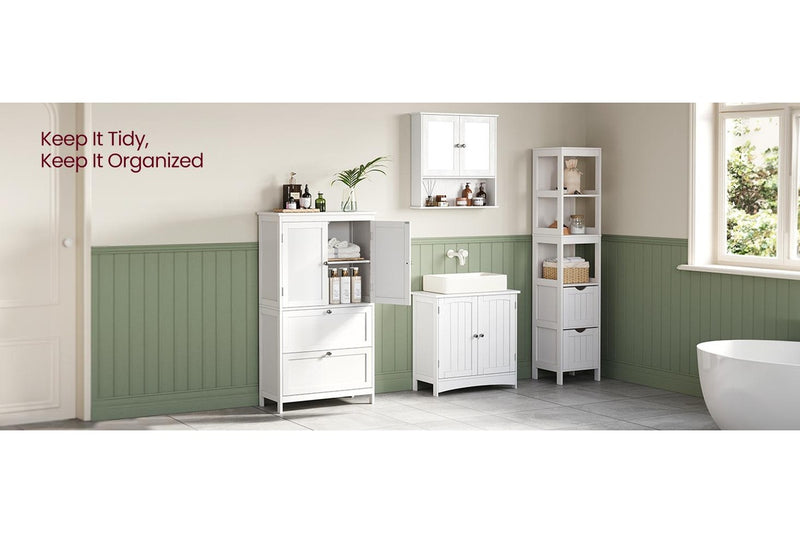 Vasagle Soglio Freestanding Bathroom Cabinet with 2 Drawers and 2 Doors