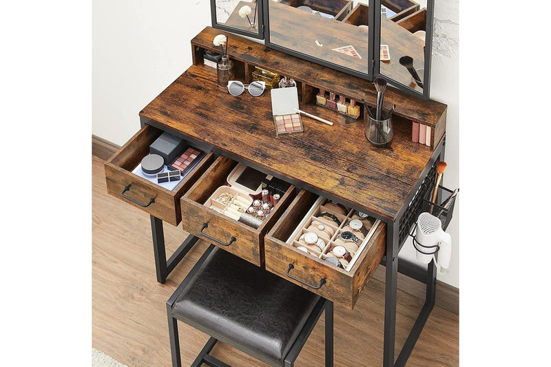 Vasagle Dressing Table With Stool