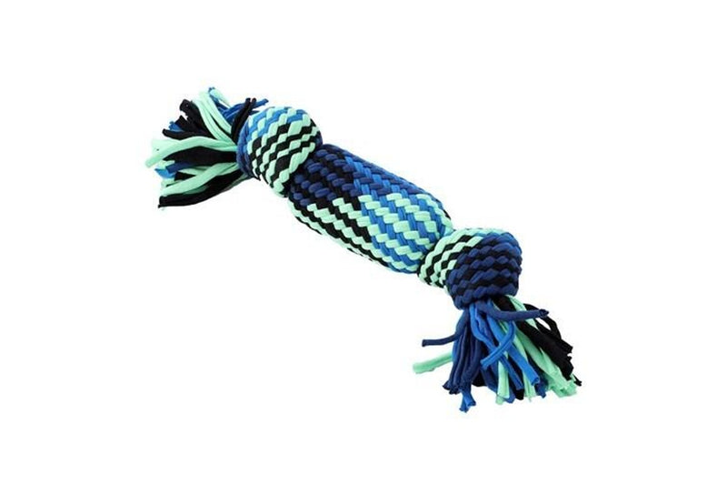 3x Paws & Claws Woven Rope Squeaker Pet Dog Play Interactive Toy Assorted 30cm