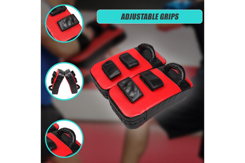 2 x Thai Boxing Punch Focus Pad Mitts Training Hit Strike Shield