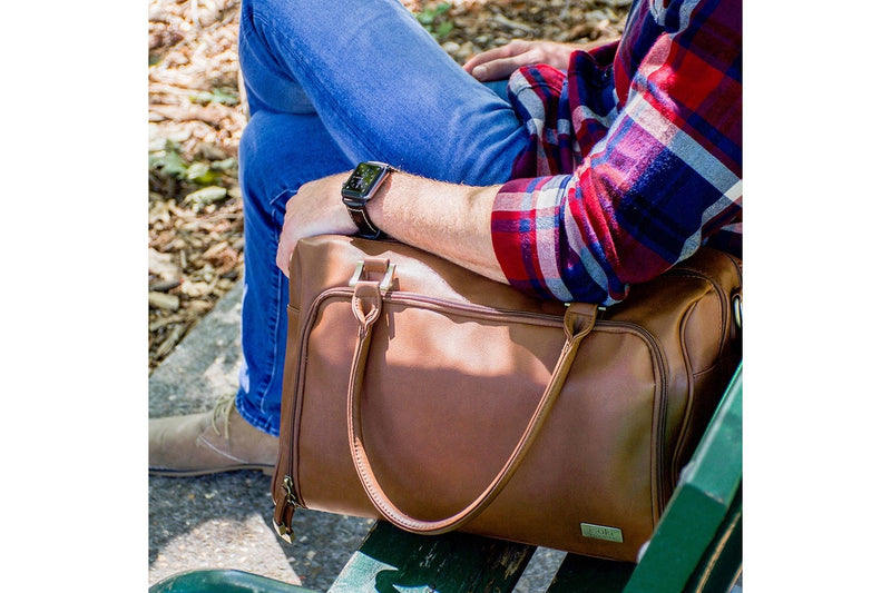 Isoki: Double Zip Satchel - Redwood Chestnut