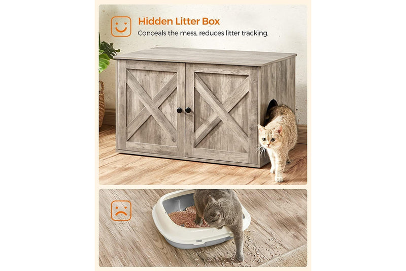 VASAGLE Feandrea Hidden Cat Litter Box Enclosure - Greige