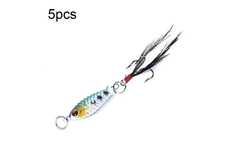 5 Piece Small Iron Plate Freshwater Bait 2.5cm 4g