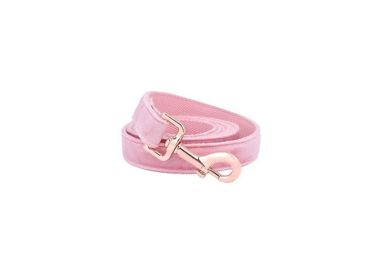 Pink Candy Velvet Dog Collar And Leash Set - Pink - Xs - Collar Only