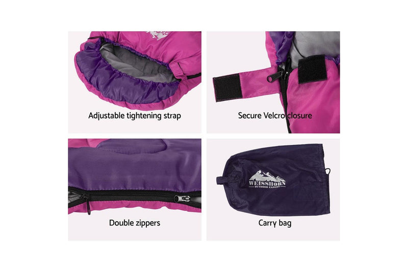 Weisshorn Kid Sleeping Bag 172CM Pink