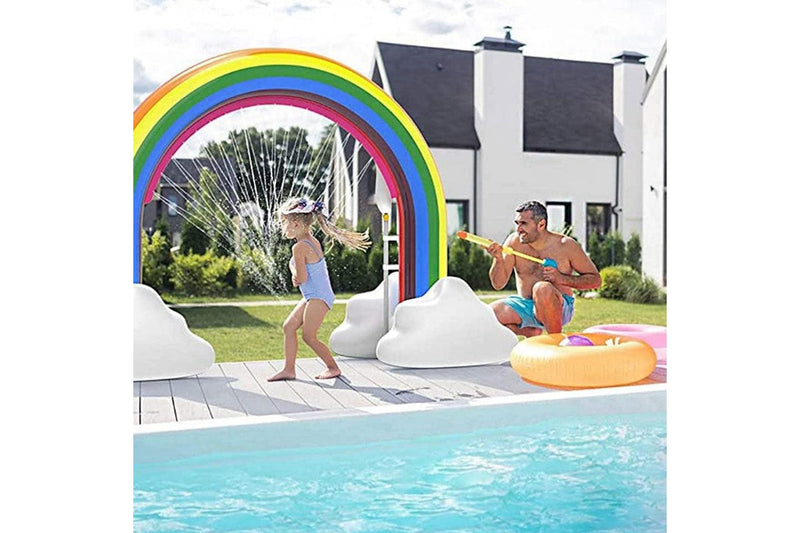 Inflatable Rainbow Sprinkler Toy Large Outdoor Water Toy for Kids