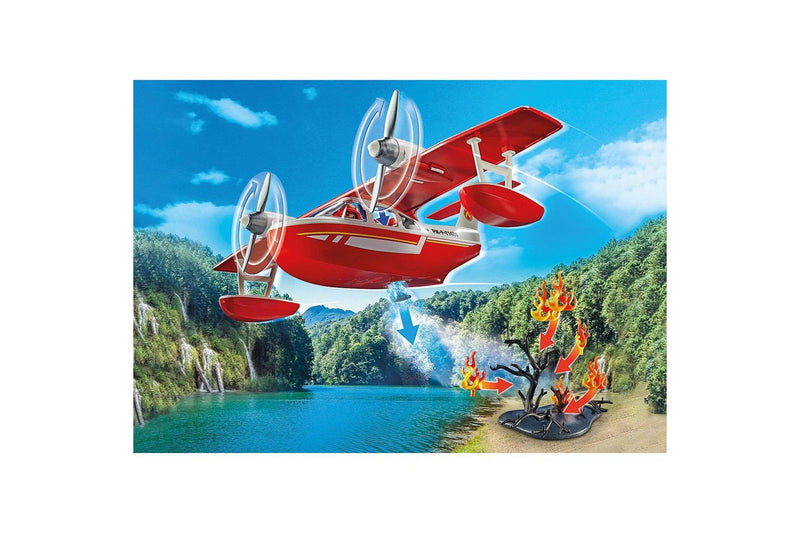 Playmobil Firefighting Plane w Extinguishing Function Kids Play Fun Toy 4+