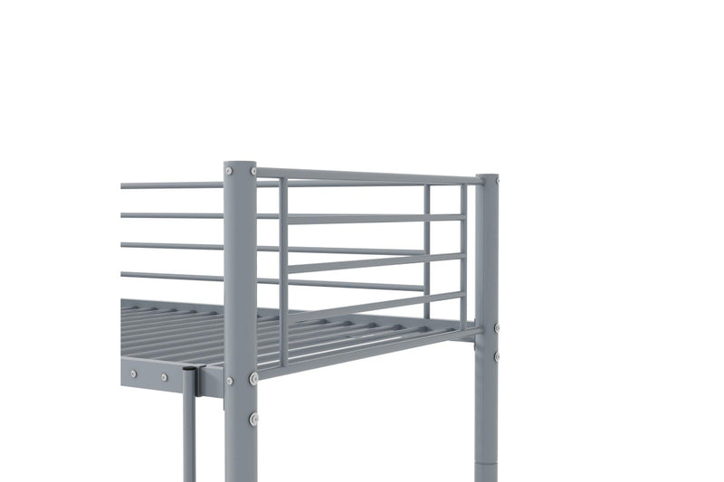 Fraser Country Single Metal Bunk Bed Frame - Grey