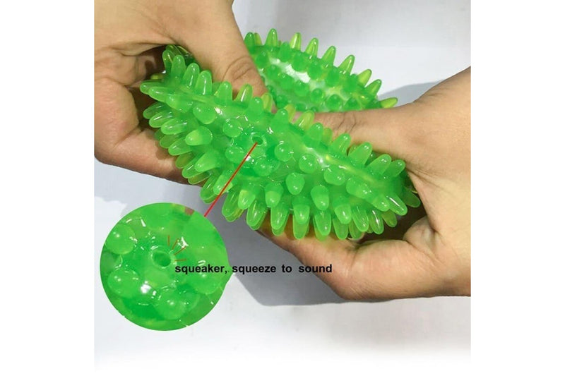 Durable Elastic Teeth Cleaning Squeak Chew Dog Ball Toy For Small Medium And Large Dog