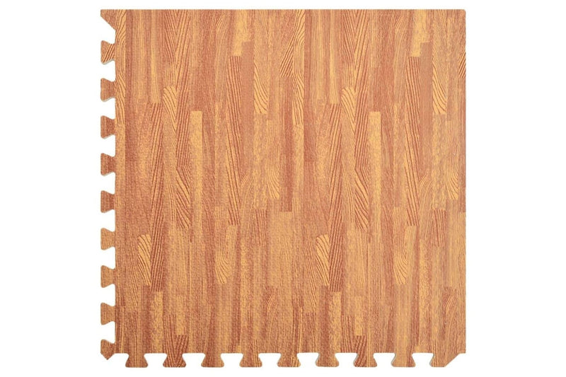 Floor Mats 6 Pcs Wood Grain Eva Foam