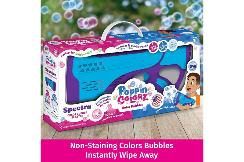 WOWmazing: Giant Bubbles - Poppin Colorz - Spectra Light Up Bubble Blaster