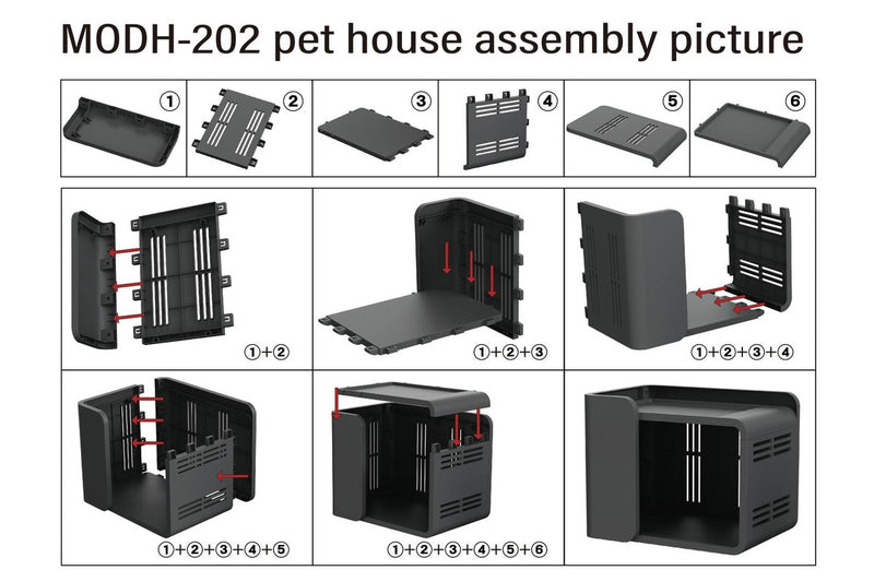 Zoomies Pet House With Two Cushions - Dark Grey