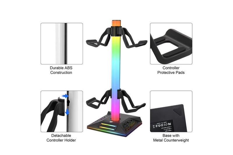 Gaming RGB Controller and Headset Stand - NZ Stock