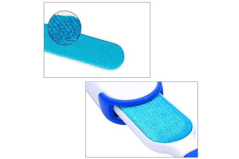 Petswol: Double-Sided Pet Hair And Lint Removal Brush - Blue (Set of 2)