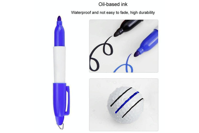 Hxq010 Golf Ball Scriber 360 Degree Rotatable Draws Five Lines With 2Pcs Pen